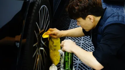 아파트 주차장 석회물 떨어졌어요 카이엔PPF가 막아줬습니다 / 강남구 역삼동