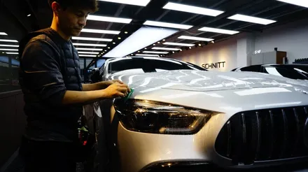벤츠 AMG GT 4도어 앞범퍼 부분도색 및 PPF 재시공 / 강남구 역삼동