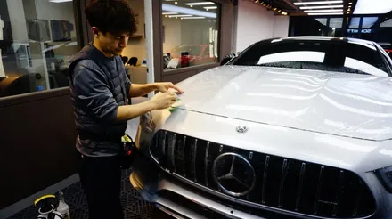 벤츠 AMG GT 4도어 앞범퍼 부분도색 및 PPF 재시공 / 강남구 역삼동