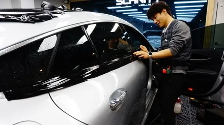 블랙PPF로  루프스킨과 크롬몰딩 180도 변신한 AMG GT 더 샤프하게^^ / 강남구 역삼동