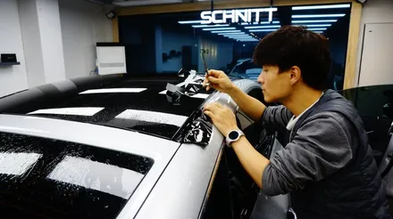 블랙PPF로  루프스킨과 크롬몰딩 180도 변신한 AMG GT 더 샤프하게^^ / 강남구 역삼동