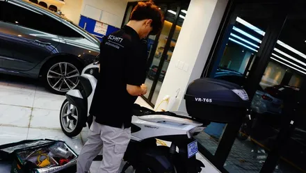 야마하 트리시티 배런 오토바이 탑박스 장착기 / 강남구 역삼동