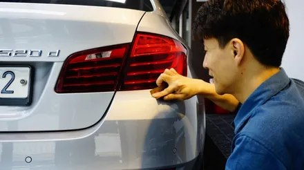 BMW 520D 뒷범퍼 도색 보험 센터가 무조건 잘 하는건 절대 아니더군요~ / 강남구 역삼동