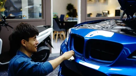 BMW M2 앞범퍼 사고나서 도색하고 PPF 재시공 받았어요~ / 강남구 역삼동