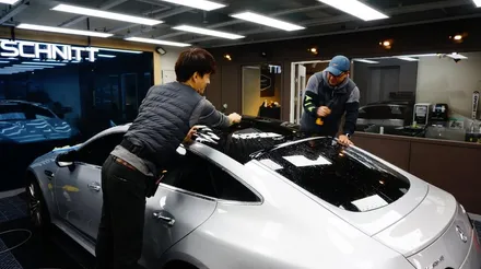 블랙PPF로  루프스킨과 크롬몰딩 180도 변신한 AMG GT 더 샤프하게^^ / 강남구 역삼동