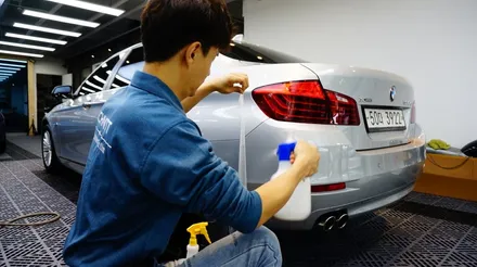 BMW 520D 뒷범퍼 도색 보험 센터가 무조건 잘 하는건 절대 아니더군요~ / 강남구 역삼동