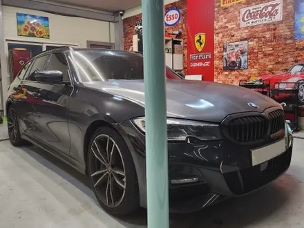 [천안랩핑][업성동랩핑] S/G 에스게러지ㅣBMW 3시리즈 투어링ㅣ타이니봇 아이스 블루ㅣ전체랩핑 / 천안 업성동
