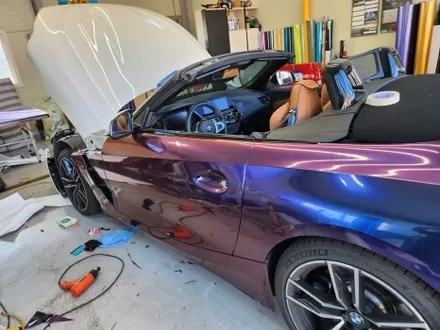 [천안랩핑][업성동랩핑] S/G 에스게러지ㅣBMW Z4ㅣ전체랩핑ㅣ타이니봇 미드나잇 퍼플 작업기 / 천안 업성동
