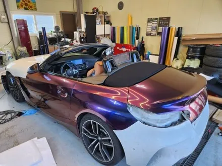 [천안랩핑][업성동랩핑] S/G 에스게러지ㅣBMW Z4ㅣ전체랩핑ㅣ타이니봇 미드나잇 퍼플 작업기 / 천안 업성동