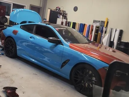[천안랩핑][업성동랩핑] S/G 에스게러지ㅣBMW 850iㅣ타이니봇 글로스 마이애미 블루 ㅣ 전체랩핑 - 천안에스게러지 / 천안 업성동