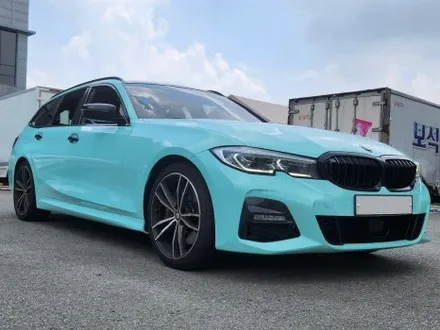 [천안랩핑][업성동랩핑] S/G 에스게러지ㅣBMW 3시리즈 투어링ㅣ타이니봇 아이스 블루ㅣ전체랩핑 / 천안 업성동