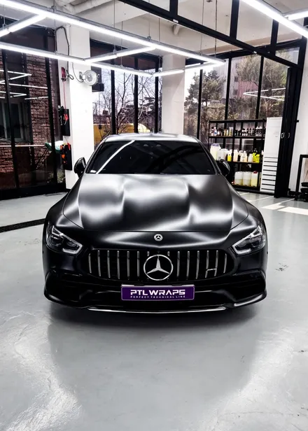 수원 AMG GT43 사틴블랙 전체랩핑 잘하는곳_PTL랩스 / 수원 호매실동