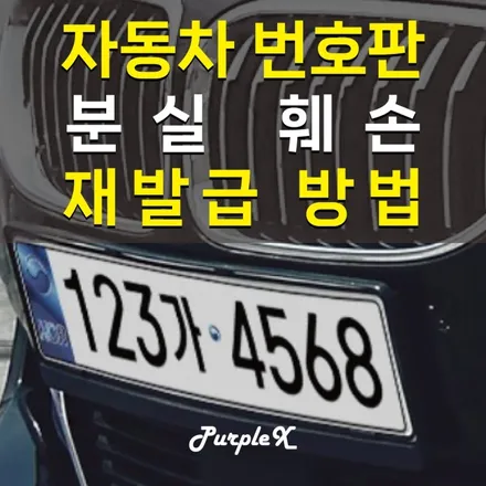 [퍼플엑스]자동차 번호판 분실 시 재발급, 교체 시 재발급 신청 방법 / 강서, 염창, 등촌