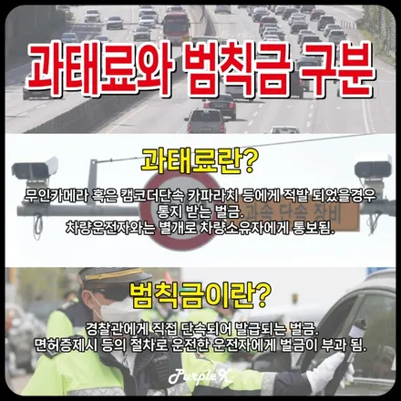 [퍼플엑스](자동차관리법) \'과태료\'와 \'범칙금\'의 차이 / 강서, 염창, 등촌