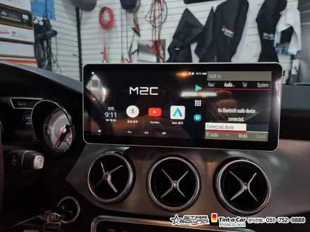 ☆스타사운드☆ 벤츠 CLA m2c 200a  12.3인치모니터의  안드로이드 셋탑 네비게이션 장착  작업시간 2시간이면 충분 합니다.