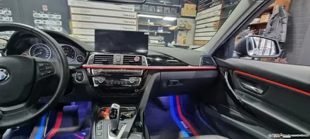 ☆스타사운드☆ BMW320D 엠비언트라이트 장착 작업시간 5시간이면 충분합니다.