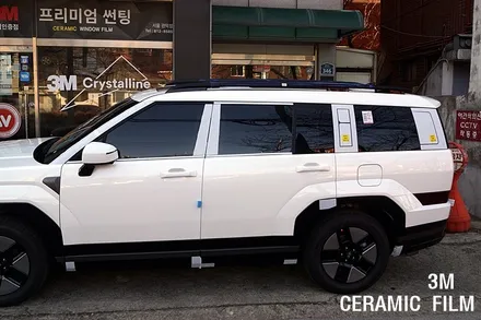 동작썬팅 - 상도동 디올 뉴 싼타페 3m 세라믹 썬팅 시공  전면 cir 25 . 측후면 cir 15 . 파노라마 cir 15 .유리막 시공 / 서울 관악