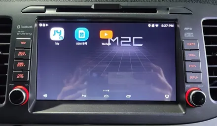 모닝 어라운드뷰(슈퍼뷰) + 8인치 안드로이드네비(M2C-8100A) 매립 - 인천 어라운드뷰 전문장착점 더네비
