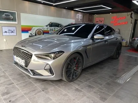 부산 자동차랩핑 전문｜제네시스 G70 고광택 GT 실버 전체 랩핑 시공기 / 부산 해운대구