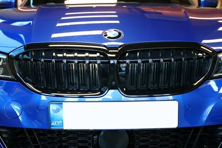 부산 랩핑 BMW G20 330e 블랙 쉐도우 퍼포먼스 그릴 만들기 / 부산 해운대구