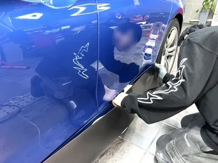 부산 자동차 랩핑 BMW 3시리즈 사틴 다크 그레이 전체 랩핑으로 볼륨감 극대화하기! / 부산 해운대구