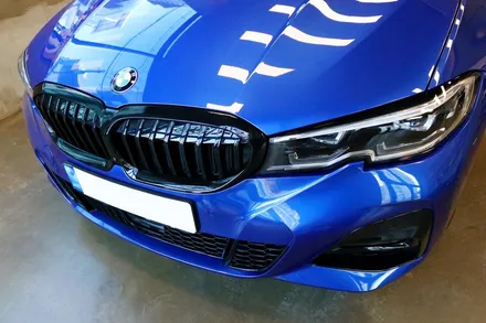 부산 랩핑 BMW G20 330e 블랙 쉐도우 퍼포먼스 그릴 만들기 / 부산 해운대구