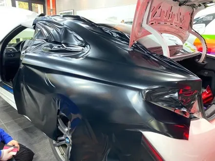 부산랩핑 BMW 4시리즈 쿠페 사틴블랙 전체랩핑으로 묵직하고 깔끔한 쿠페로 만들기! [TINYBOT] / 부산 해운대구