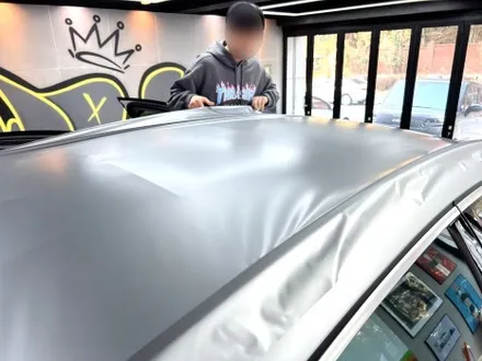 부산랩핑 BMW X6 듀오톤(투톤) 랩핑 사틴 실버 메탈릭으로 고급스럽게 / 부산 해운대구