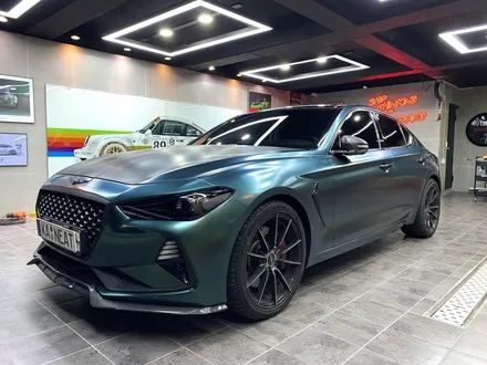 부산랩핑 제네시스 G70 전체 랩핑 + 카본 랩핑(포인트 랩핑)으로 나만의 트렌디한 차량을 만들어보세요! / 부산 해운대구