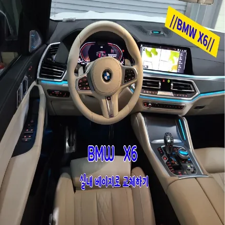 BMW X6 실내염색 실내도색으로 컬러변경하기 / 인천 남동구 고잔동