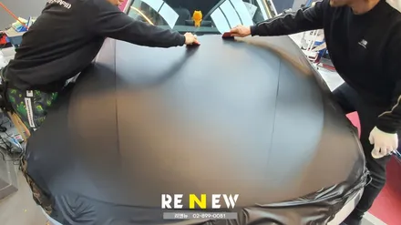 광명 자동차 랩핑 전문점 : BMW320D 랩핑지 제거 및 3M 매트 딥블랙 시공 / 광명 하안동