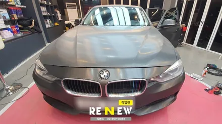 광명 자동차 랩핑 전문점 : BMW320D 랩핑지 제거 및 3M 매트 딥블랙 시공 / 광명 하안동