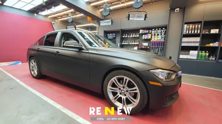 광명 자동차 랩핑 전문점 : BMW320D 랩핑지 제거 및 3M 매트 딥블랙 시공 / 광명 하안동