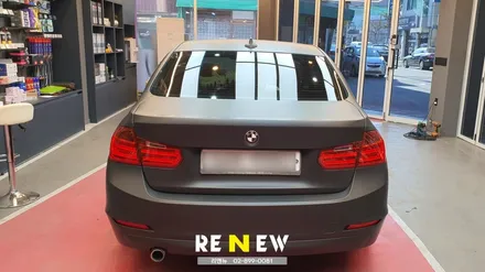 광명 자동차 랩핑 전문점 : BMW320D 랩핑지 제거 및 3M 매트 딥블랙 시공 / 광명 하안동