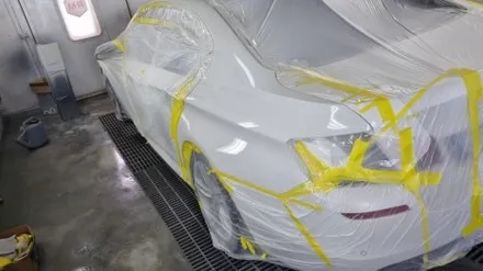 파주 공업사 bmw 528i 뒤휀다 c 필러 찍힘 판금 도장도색 / 경기 파주