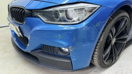 일산 BMW 320d 전체 도색 불량 색상 코드 없는 차량 범퍼 교환 도장, 전체도색(칠바꿈)시 체크 포인트 / 경기 파주