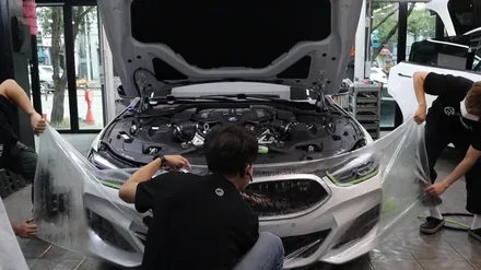 BMW M850i 그란쿠페, 50주년 엠블렘 장착과 저황변 내구성에 강한 리코쉴드PPF 시공기! / 서울 광진구 중곡동