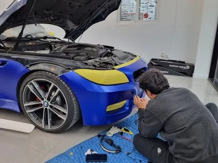 BMW Z4, 시원한 실크 블루 컬러 랩핑하고 휴가갑니다 / 전주, 광주, 김제