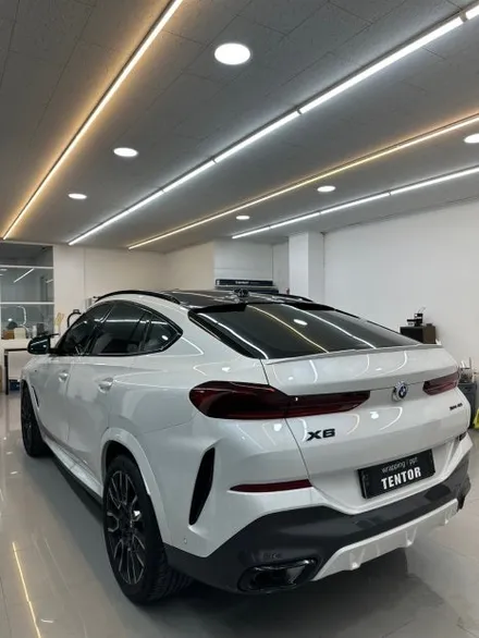 전주실내랩핑 BMW x6 블랙PPF로 루프스킨까지 / 전주, 광주, 김제