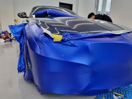 BMW Z4, 시원한 실크 블루 컬러 랩핑하고 휴가갑니다 / 전주, 광주, 김제