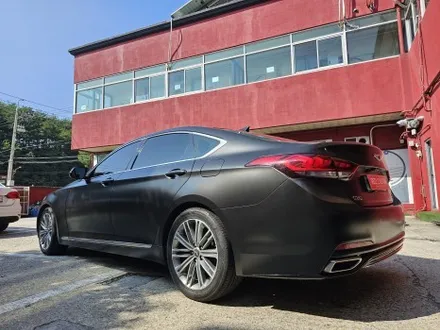 강릉랩핑 g80차량 에이버리사틴블랙 전체랩핑시공 / 강릉시 유산동