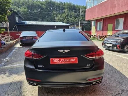 강릉랩핑 g80차량 에이버리사틴블랙 전체랩핑시공 / 강릉시 유산동