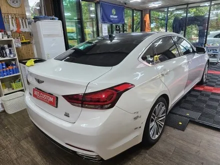 강릉랩핑 g80차량 에이버리사틴블랙 전체랩핑시공 / 강릉시 유산동