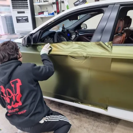 파주랩핑일산랩핑 BMW 무광그린 전체랩핑 / 파주시 문발동
