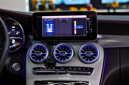 대전 벤츠 C43 AMG 꼭 해야 하는 실내 튜닝이 있다면?? 송풍구 엠비언트 / 전동 트위터 시공! / 대전 서구, 세종, 청주, 천안