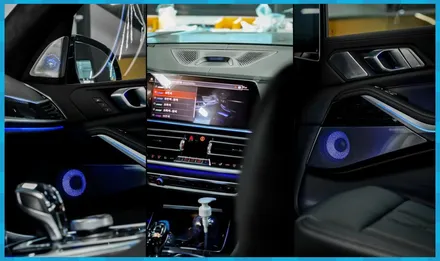 대전 BMW X7 30D  그만의 실내 엠비언트스피커.  음질은 덤 / 대전 서구, 세종, 청주, 천안