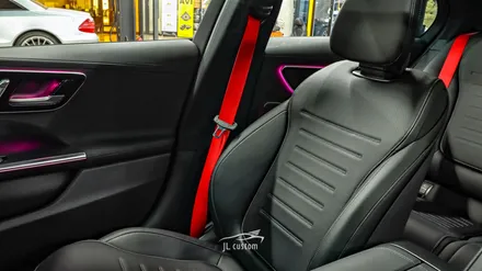 대전 벤츠 CLA C300 안전벨트도 유니크하게! 레드 안전벨트 교체 시공, / 대전 서구, 세종, 청주, 천안