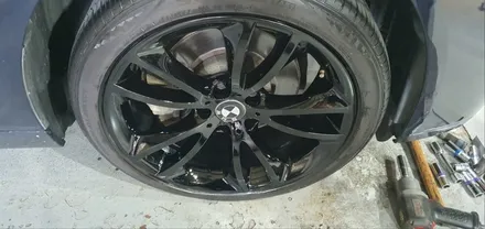 [원주휠복원][원주휠수리] 18인치 BMW 320D휠 블랙 유광 도장 복원 [명품휠스토리 원주점]