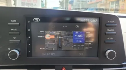 안드로이드 오토 네비게이션.아이나비 IAN-10. CN7아반떼.안드로이드 오토 장착