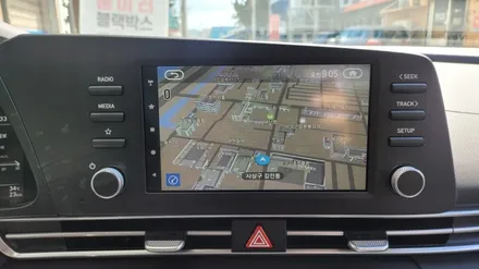 안드로이드 오토 네비게이션.아이나비 IAN-10. CN7아반떼.안드로이드 오토 장착